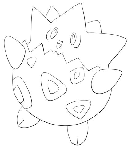 togepi coloring page  printable coloring pages