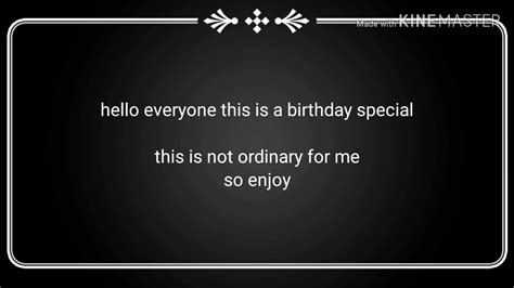 birthdays special youtube