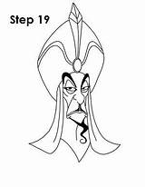Jafar Disney Aladdin Coloriage Easydrawingtutorials Alladin Maleficent sketch template