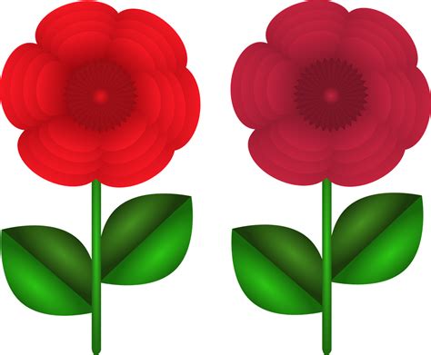 red flowers flowers clip art royalty  vector graphic