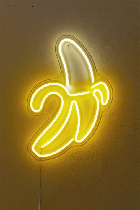 banana led neon sign led neon signs yellow aesthetic yellow