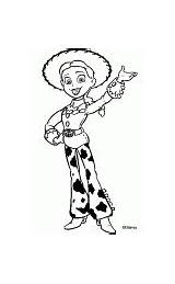 Jessie Coloring Cowgirl Yodeling Toy Story sketch template