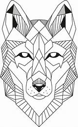 Lineart 3axis Geometrique Animal Loup Wiggins sketch template