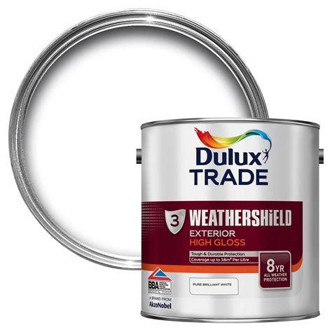 dulux trade exterior pure brilliant white gloss wood paint
