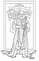 Slytherin Salazar Kress Founder Kurt Coloringhome Beasts sketch template