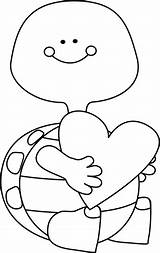 Valentine Turtle Clipart Valentines Clip Outline Coloring Pages Heart Cross Cliparts Dinosaur Mycutegraphics While Holding Turtles Kids Cute Library Clipground sketch template
