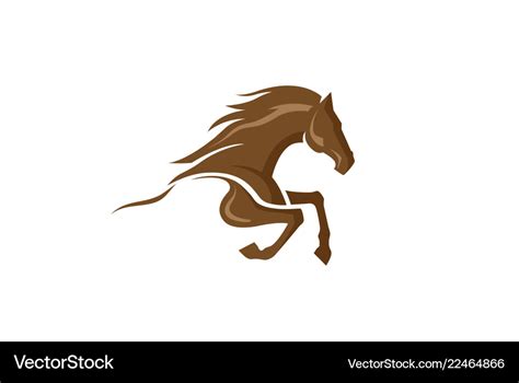 creative abstract brown horse logo royalty  vector image