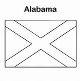 Alabama Flag Coloring State Pages Color Flags sketch template
