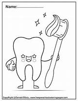 Dental Tooth Brushing sketch template