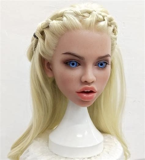 Sex Doll Head High Quality Silicone Realistic Implanted Hairs Lifelike