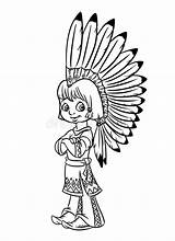 Coloring Indian Pages Chief Boy Bonnet Illustration Kids Print Fireplace Head Isolated Costume War National Search Color Again Bar Case sketch template