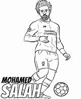 Coloring Salah Pages Mohamed Player Print Athletes Football Players Soccer Printable Topcoloringpages sketch template