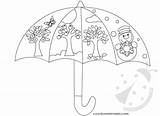 Stagioni Quattro Ombrello Lavoretti Lavoretticreativi Sulle Jahreszeiten Creativi Umbrella Tempo Ruota Ombrelli Lavoretto sketch template