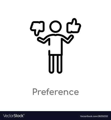 outline preference icon isolated black simple vector image