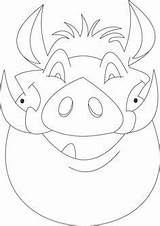 Pumba Masque Coloriage Mascaras Pumbaa Studyvillage Timon Masques Coloriages Animaux Dessins Objets Simba Animés Activité Manuelle Orientacionandujar sketch template