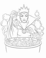 Coloring Disney Evil Pages Snow Villains Queen Villain Witch Book Wicked Hatter Mad Printable Coloriage Blanche Neige Adult Color Clipart sketch template