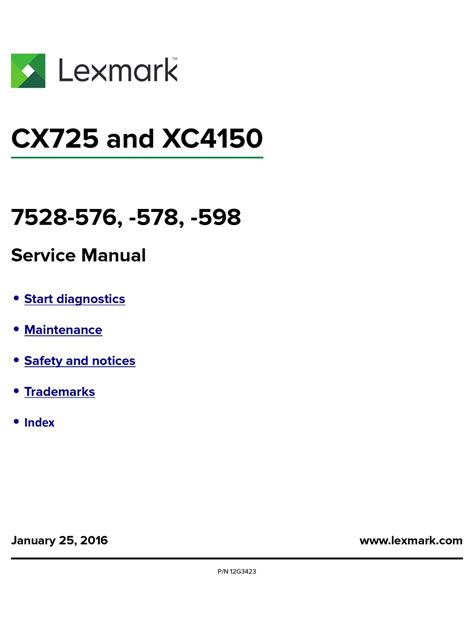 lexmark cx service manual   manualslib