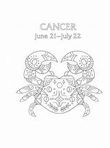 Cancer Cosmic sketch template