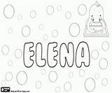 Elena Name Coloring Classical sketch template