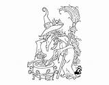 Potion Witch Coloring Coloringcrew Halloween sketch template