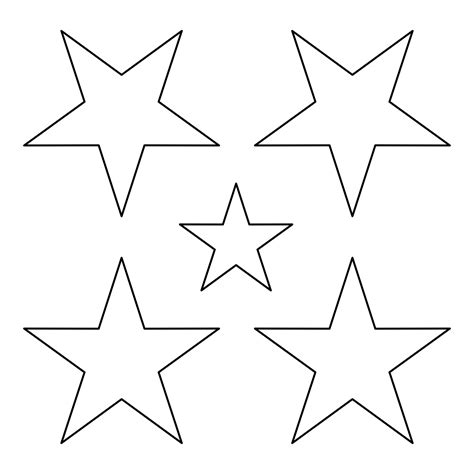 printable star cut