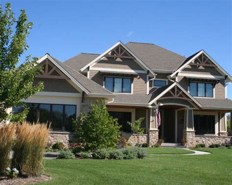 craftsman style exterior home design ideas pictures remodel  decor