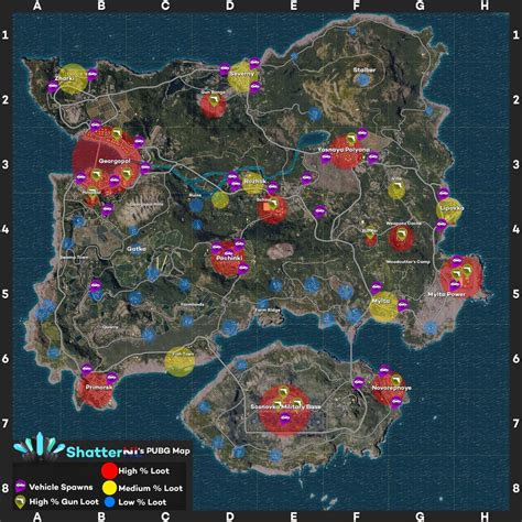 my own created map with loot vehicle locations shatternl