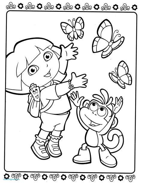 dora  friends coloring pages coloring home