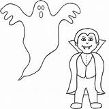 Coloring Vampire Halloween Pages Drawings Drawing Library Clipart Ghost Kids Popular sketch template