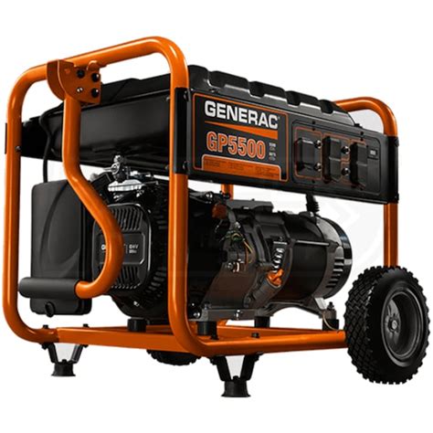 Generac Gp5500 5500 Watt Portable Generator With Cover Generac Egd