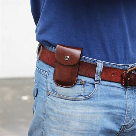 mini slim key waist bag men small belt pocket hanging belt cover