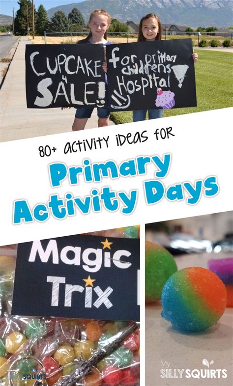 fun  easy lds primary activity days ideas  silly squirts