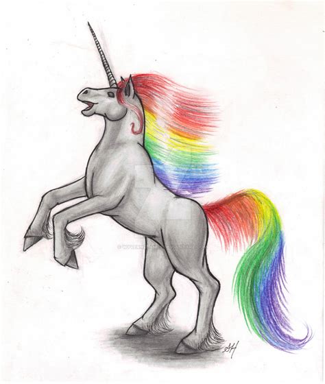 rainbow unicorn  wyvernflames  deviantart