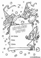 Birthday Coloring Pages Invitation Party Cards Card Fairy Printable Color Happy Bing Popular Kids Coloringhome sketch template