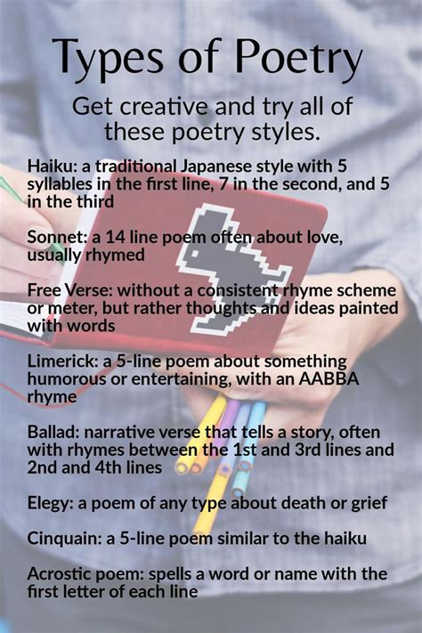 types  poetry poetry poetry lessons types  poems