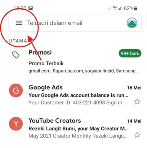 cek kotak spam email gmail ppob bukopin syariah