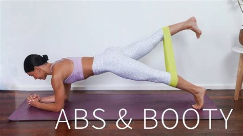 15 Min Abs And Booty Band Workout At Home Pilates Youtube