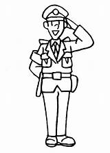 Police Officer Clipart Coloring Library sketch template