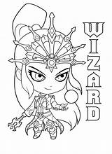 Colorir Wizard Blizzard sketch template