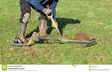 metal detecting stock photo image  discovery clod
