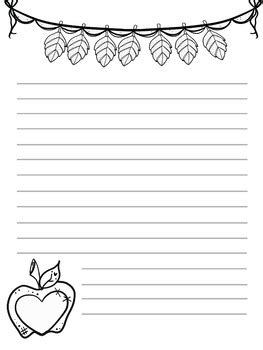 fall autumn writing paper  teacher  heart tpt