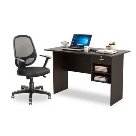 brown revolving computer table  chair  rs   rajkot id