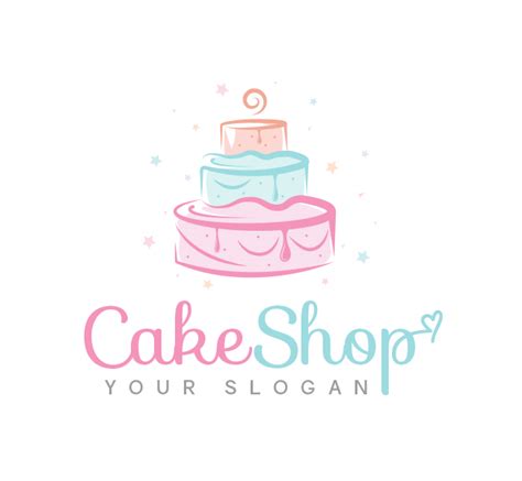 cake logo business card template  design love