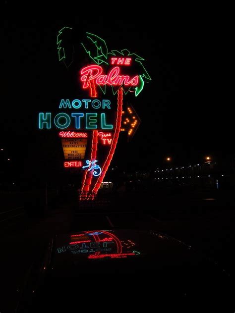 Palms Motel 3801 N Interstate Avenue Est 1949 Cool Neon Signs Love