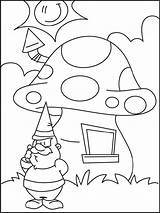 Kabouters Gnome Kleurplaten Coloring Gnomes Kleurplaat Kabouter Gnomi Degli Gnomo Huisje Colorare Villaggio Coloriages Malvorlagen Gnomen Disegni Kolorowanki Animaatjes Skrzaty sketch template