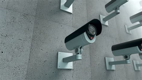 Animation Of Multiple Security Cameras Stock Footage Video