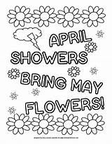 Coloring April Pages May Showers Print Sheet Printable Flowers Sheets Kids Bring Easter Printables Color Pdf Colouring Crosswords Number Getcolorings sketch template