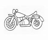 Motorcycle Coloring Pages Harley Davidson Printable Simple Drawing Preschoolers Getdrawings sketch template