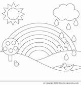Rainbow Coloring Pages Kids Printable Colouring sketch template