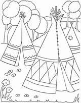 Coloring Native American Pages Preschoolers Kids Popular Adults sketch template